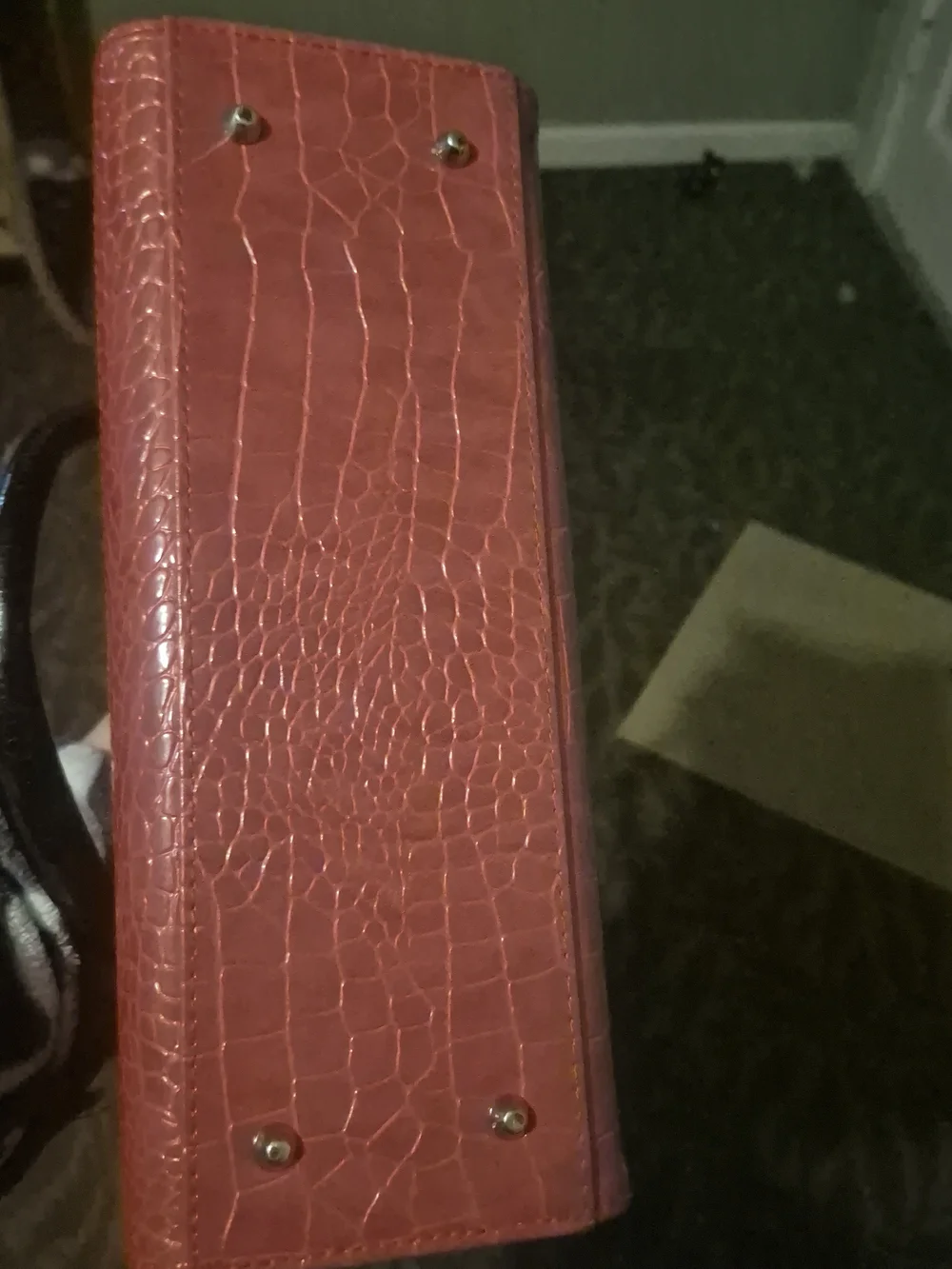 Miche Red Croc-Embossed Handbag & Wallet Set